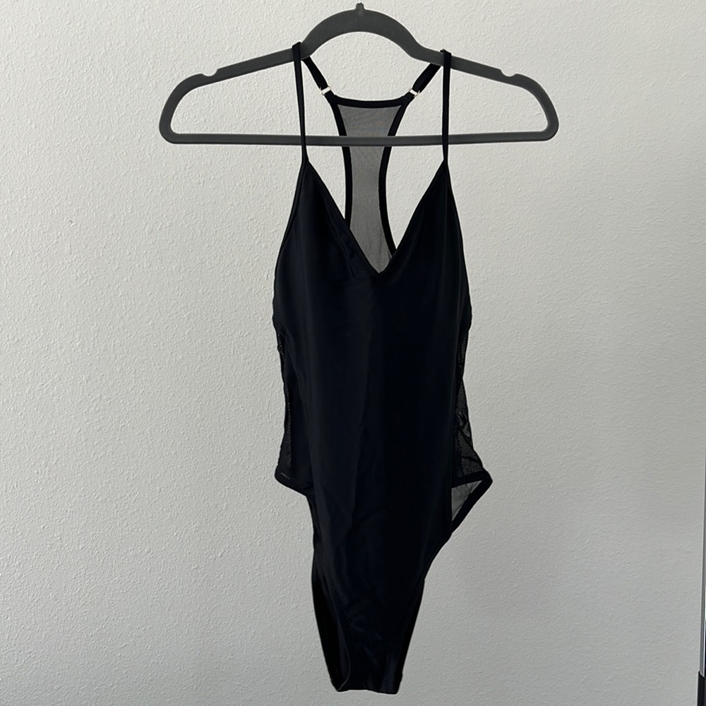 NWT Mossimo Mesh Cutout One Piece Bikini Size S